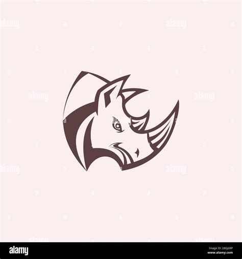 Animal Rhino logo design template Stock Vector Image & Art - Alamy