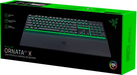 Razer Ornata V3 X Full-Size Wired Membrane Gaming Keyboard with Chroma ...