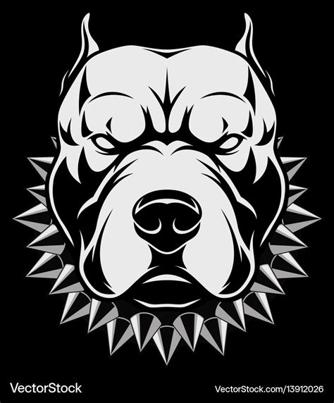 Angry dog head Royalty Free Vector Image - VectorStock