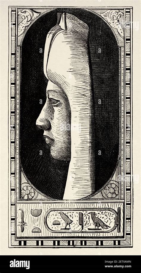 Queen Tuya, mother of Ramesses II, Ancient Egypt. Africa. Old 19th century engraved illustration ...