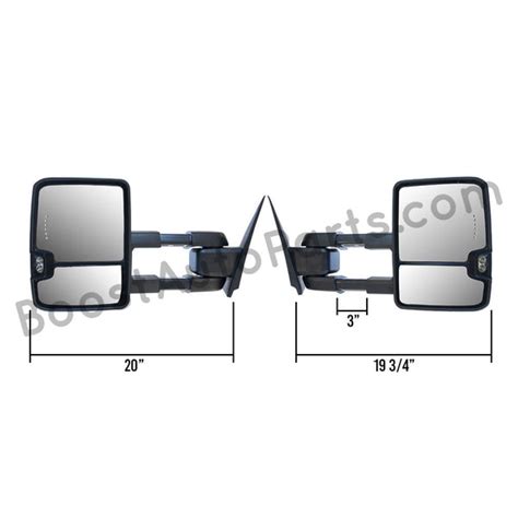 GM Style Dodge Ram 1500 Tow Mirrors (2009-2018) - Style 2 – Boost Auto ...