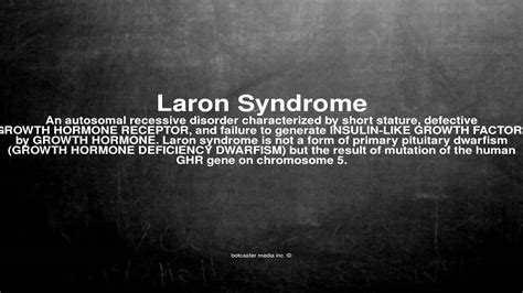 Medical vocabulary: What does Laron Syndrome mean - YouTube