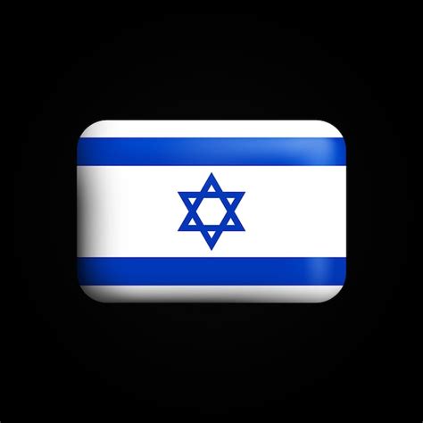 Icono 3d de la bandera de israel bandera nacional de israel | Vector ...