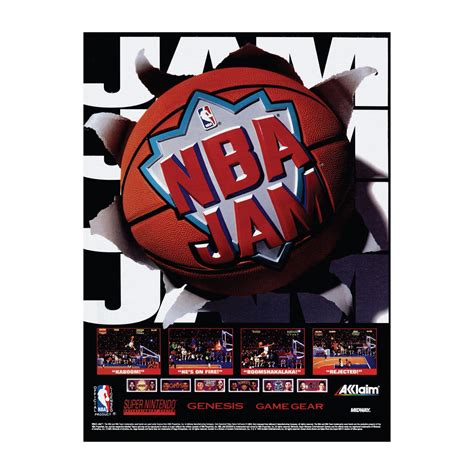 NBA JAM Basketball Poster Video Game Art Poster Gaming Poster NBA Décor Retro Home Gift Wall ...