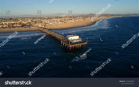 Awesome Aerial View Newport Beach Pier Stock Photo 1046380483 ...