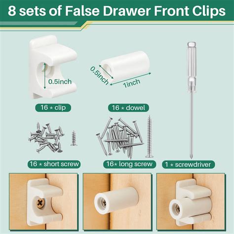 Snapklik.com : False Cabinet Front Clip False Front Clips False Drawer Front Clips Sink Tip Out ...