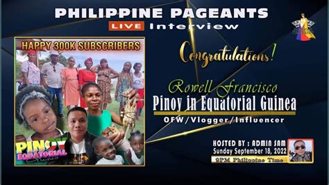 Pinoy in Equatorial Guinea - Exclusive Live Interview with Admin Sam ...