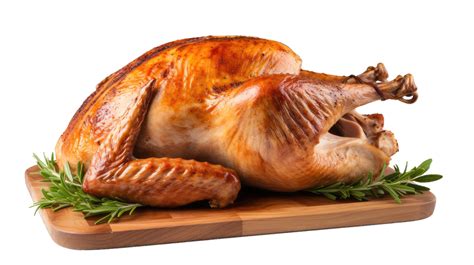 AI generated Thanksgiving Dinner TURKEY on a cutting board transparent background 35754889 PNG