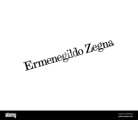 Ermenegildo Zegna, Rotated Logo, White Background Stock Photo - Alamy