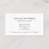 Custom Logo | Minimalist Corporate Professional Business Card | Zazzle