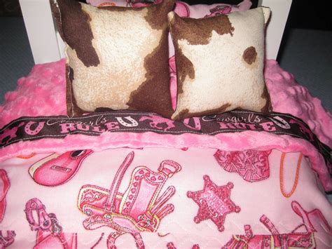 American Girl Inspired Pink Cowgirl Bedding Set Faux Cowhide | Etsy | Cowgirl bedding, Faux ...