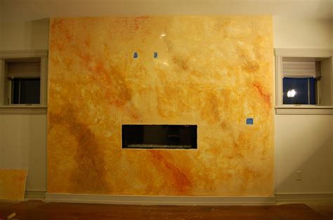 Venetian Plaster Fireplace in Milton, MA. | Decorative walls