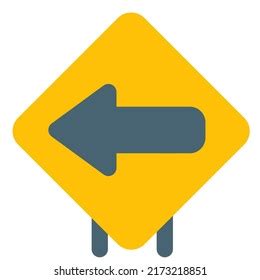 Left Arrow Sign On Road Signal Stock Vector (Royalty Free) 2173218851 ...