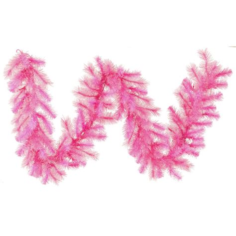 9' Pre-Lit Pink Cashmere Artificial Christmas Garland, Clear Lights