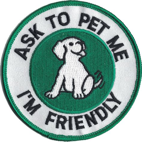 Ask to Pet Patch, Circle Patch | Service dog patches, Dog patch, Working dogs