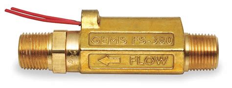 GEMS SENSORS, Piston, Brass, Liquid Flow Switch - 1ALV7|FS-380, 181130 - Grainger