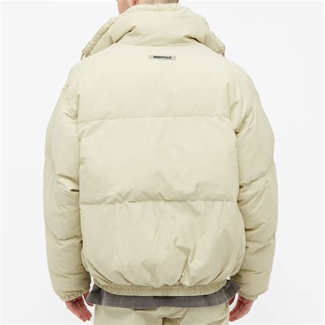 Fear of God ESSENTIALS Puffer Jacket Light Green | END. (US)