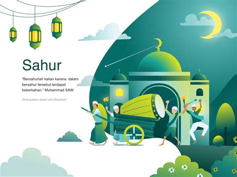 The Meaning of Sahur | Illustration design, Flat design illustration ...