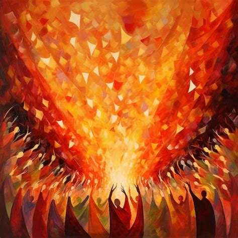 Premium AI Image | Pentecost a powerful image of the holy spirit descending as tongues of fire