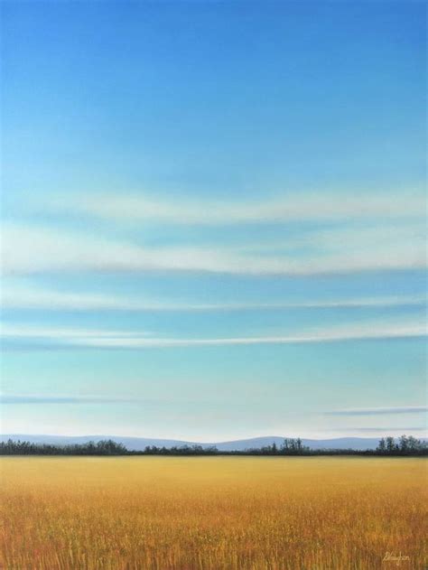 Summer Day - Blue Sky Landscape Painting | Sky landscape, Sky landscape painting, Original ...