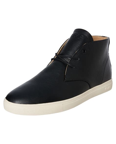 Clae Strayhorn Mens Shoe - Black Leather | SurfStitch