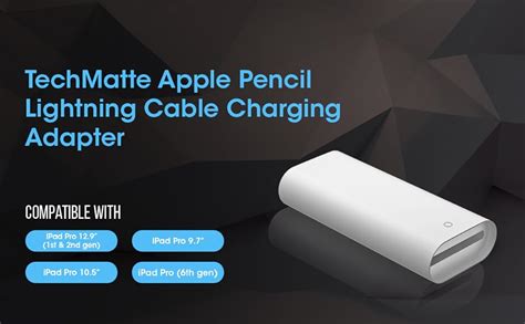 Amazon.com: TechMatte Charging Adapter Compatible with Apple Pencil ...