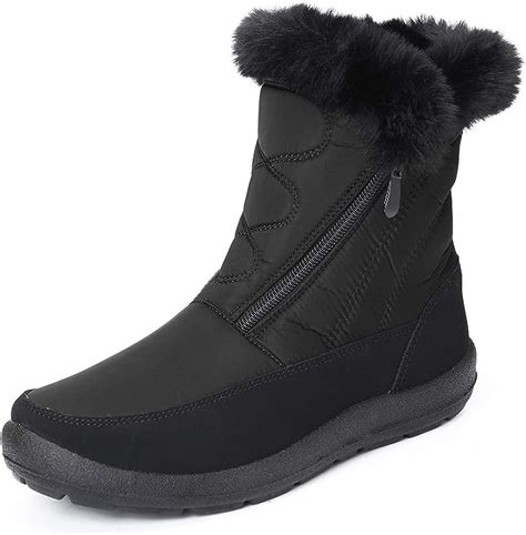 Amazon.com | gracosy Snow Boots for Women, Warm Ankle Boots Waterproof Outdoor Slip On Fur Lined ...