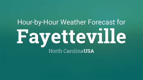 Hourly forecast for Fayetteville, North Carolina, USA