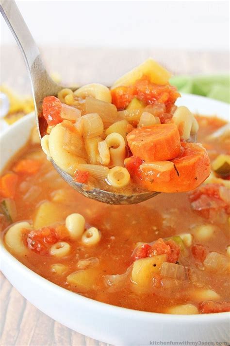 Easy Minestrone Soup Recipe - Kitchen Fun With My 3 Sons