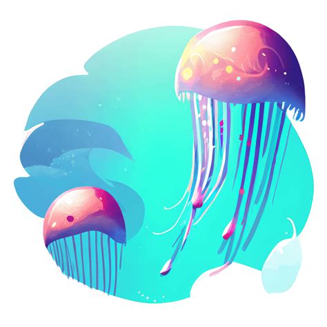 Whimsical Watercolor Jellyfish · Creative Fabrica