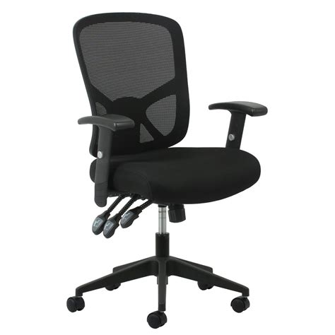 OFM Essentials Collection 3-Paddle Ergonomic Mesh High-Back Office Chair with Arms and Lumbar ...