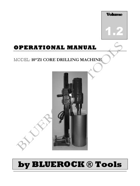 Operational Manual 10 - Core Drill | PDF | Screw | Drill