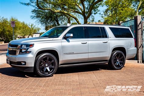 2019 Chevrolet Suburban with 22" Black Rhino Mozambique (RF) in Matte Black wheels | Wheel ...