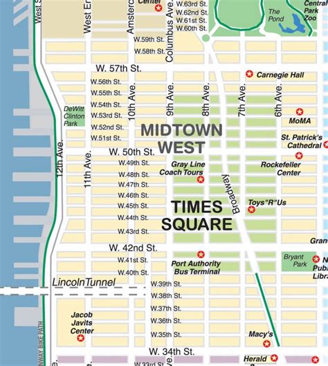 Printable Map Of Midtown Manhattan