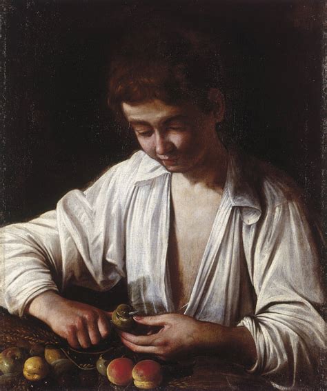 Boy Peeling Fruit Painting | Michelangelo Merisi da Caravaggio Oil ...