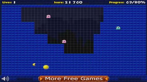 PAC XON DELUXE PACXON ONLINE QIX CLONE & PACMAN PAC MAN ELEMENTS FROM EL POG COM - YouTube