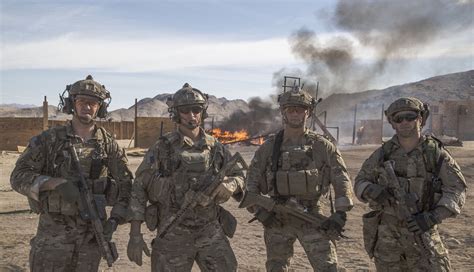 U.S. Army Rangers from Alpha Company, 1st Battalion, 75th Ranger Regiment pose for a photo ...