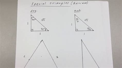 Special Triangles with Radians - YouTube