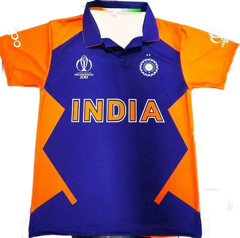 India Cricket Shirt Cricket Jersey World Cup 2019 Edition Tops : Amazon ...