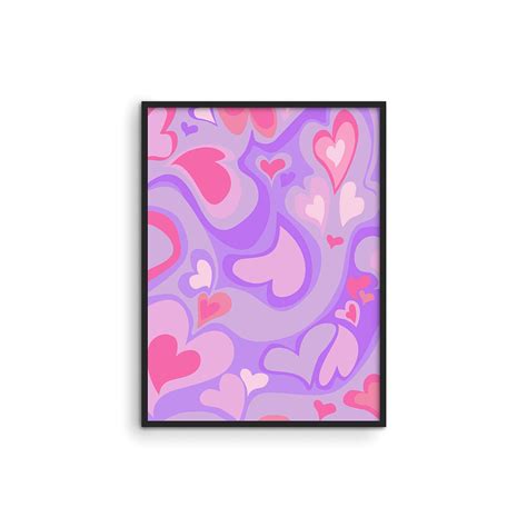 Buy Haus and Hues Pink Poster Cute Wall Decor - Purple Aesthetic Room Decor, Indie Posters for ...