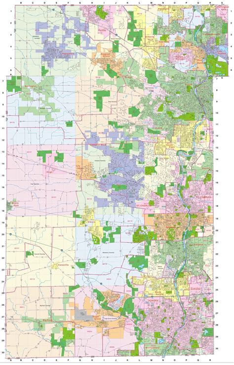 TheMapStore | Kane County Illinois Wall Map