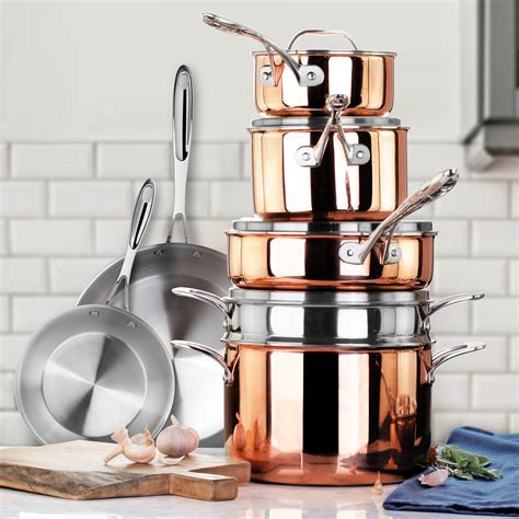 Tri-Ply Copper Clad Induction Ready Cookware Set // 11 Piece - Artaste - Touch of Modern