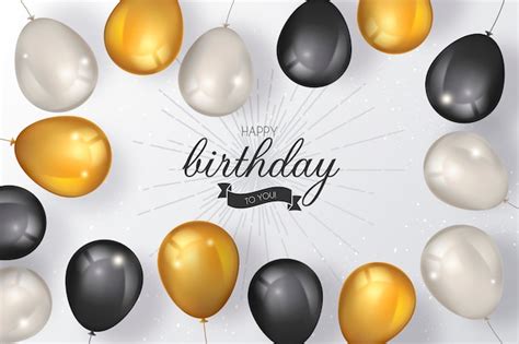 Free Vector | Elegant birthday background with luxury balloons