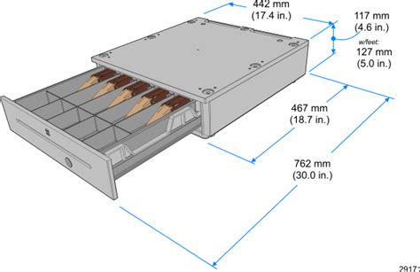 NCR 2181 Cash Drawer Dimensions