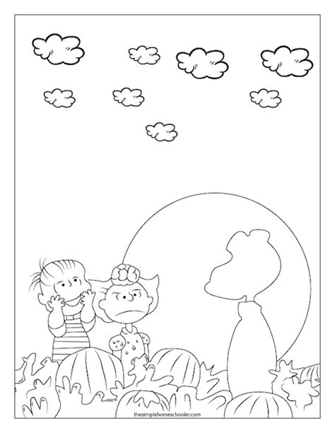 The Best Charlie Brown Halloween Printable Coloring Pages! - The Simple ...