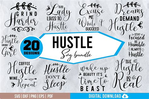 Hustle SVG Bundle Graphic by svgwow760 · Creative Fabrica