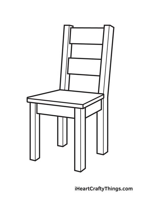 Chair Drawing — How To Draw A Chair Step By Step