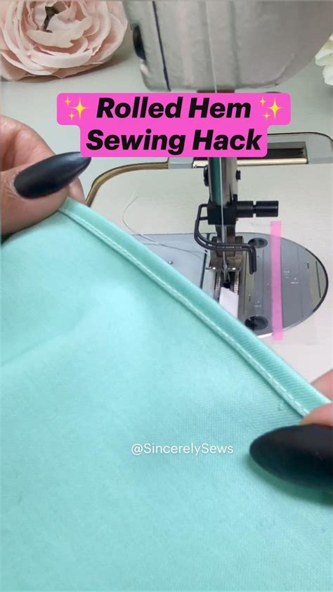 Rolled Hem Sewing Hack - Use an index card as a rolled hem seam guide @SincerelySews | Sewing ...