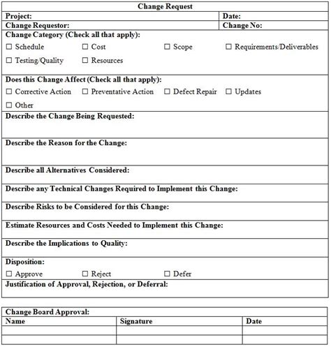 Change Request Example Expert Program Management - Bank2home.com