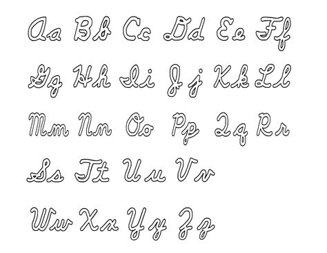 Alphabet In Cursive Uppercase And Lowercase